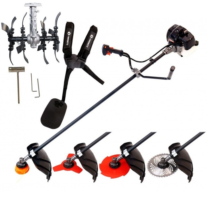 Yamamoto SRM-520 PRO Lapos bozótvágó, 5 LE, 4500 W, Kultivátorral