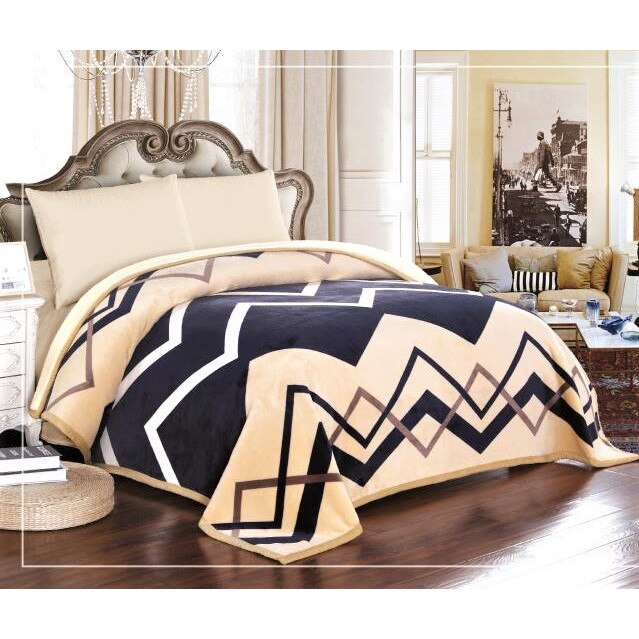 Patura cocolino cu blanita 200x230cm model geometric