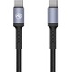 Cablu Tellur Type-C to Type-C, 3A, PD60W, 1m, nailon, negru