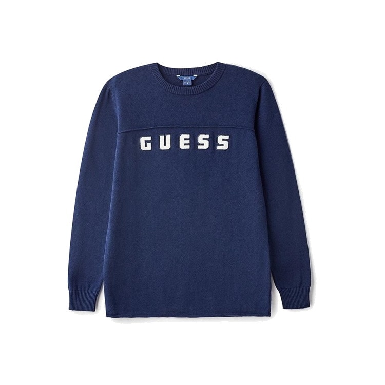 Pulover baieti Guess Kids Jeans, bleumarin