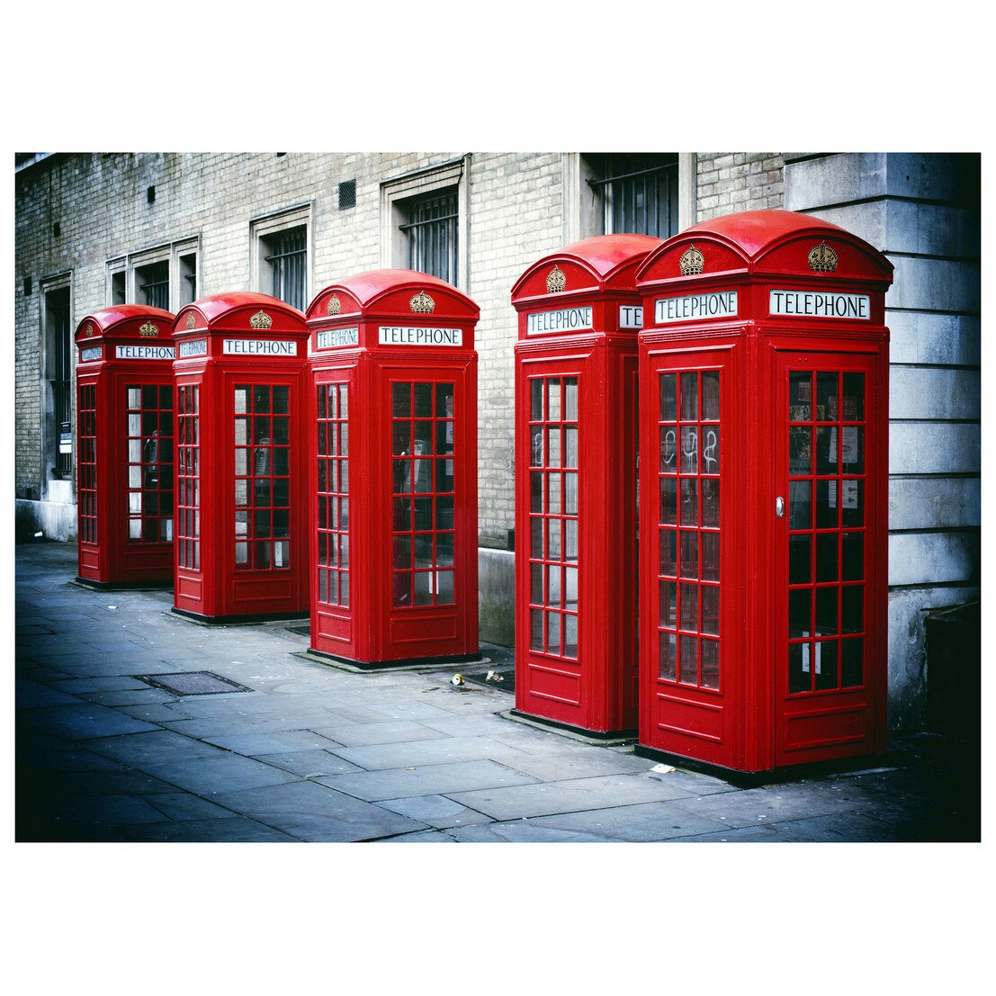 Fototapet Autoadeziv British Red Telephone Box - YBL-090, 100 x 140 cm