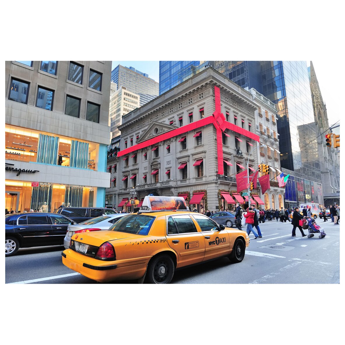 Fototapet Autoadeziv New York Taxi - YBL-041, 100 x 150 cm