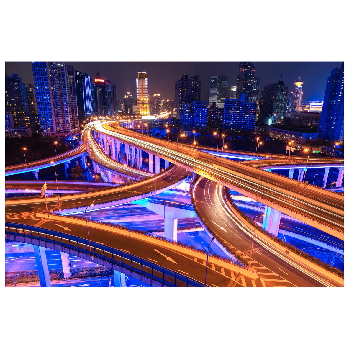 Fototapet Autoadeziv City Lights - YBL-167, 100 x 150 cm