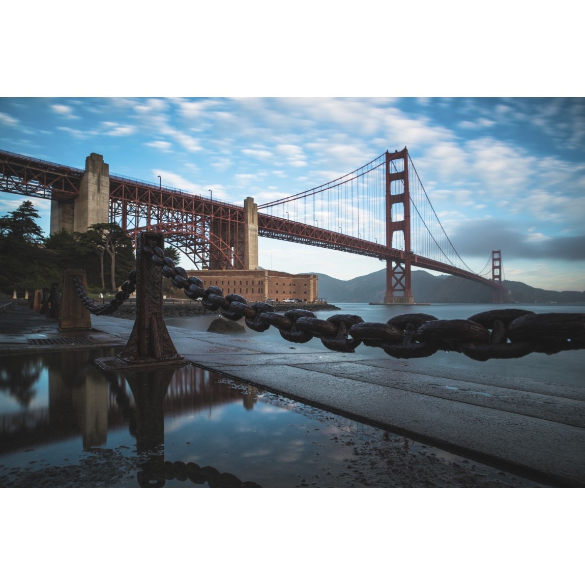 Fototapet autocolant PVC Golden Gate, 180x240 cm