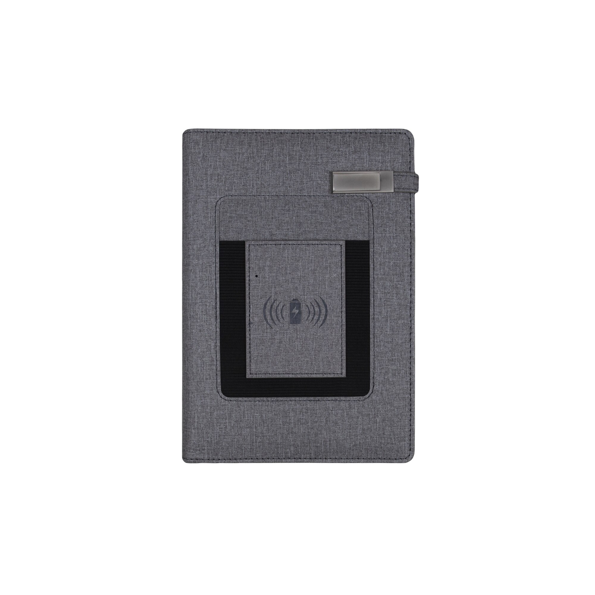 Agenda Bobo J20-4-12, gri, A5, 66 pagini, cu baterie externa 10000MAH