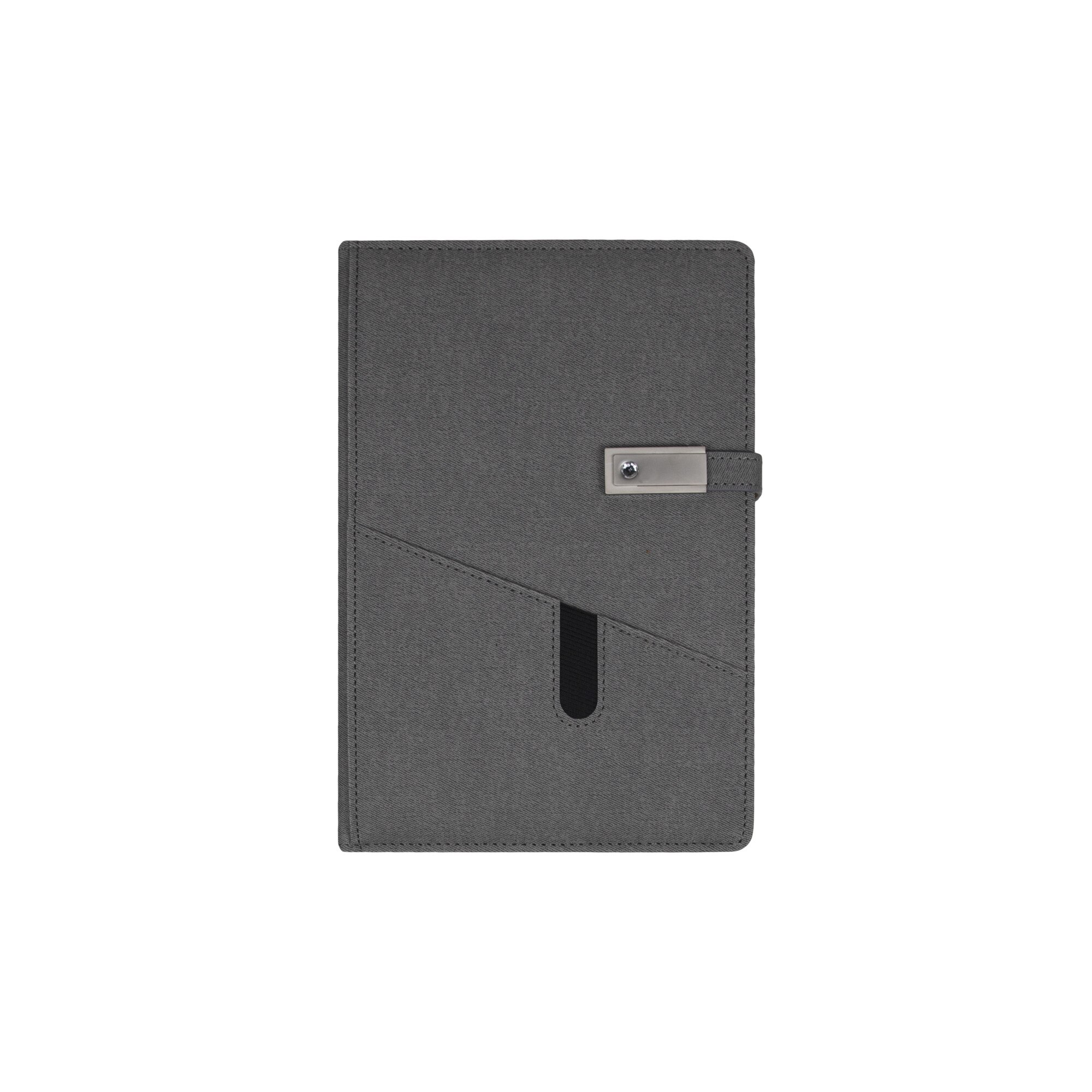 Agenda Bobo J20-4-15, gri, A5, 66 pagini, cu baterie externa 10000MAH