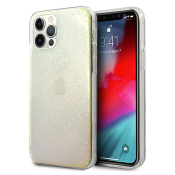Husa iPhone 12 / 12 Pro Guess 4G 3D Pattern Collection iridescent Husa iPhone 12 / 12 Pro Guess 4G 3D Pattern Collection iridescent