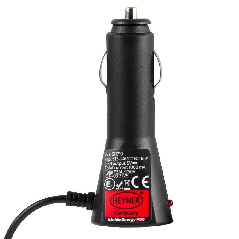 Incarcator auto Iphone 5 cu USB 12 / 24V, 511.71 Heyner