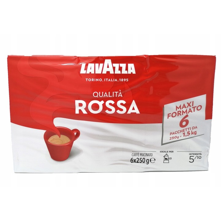 Cafea macinata Lavazza Qualita Rossa Set 6x250 gr
