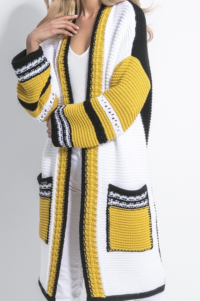 Cardigan Dama Fobya, Maya F699, tricotat, Multicolor, S/M eMAG.ro