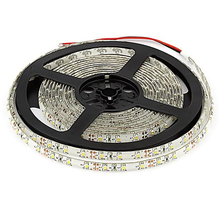 Banda LED, Lungime 25m, Lumina Alb Rece, Putere 5,6W/m, 60 LED-uri SMD 5050/m, Protectie IP20