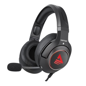 Casti Gaming Profesionale Savio Vertigo 7.1, Virtual surround, telecomanda pe fir, microfon retractabil Casti Gaming Profesionale Savio Vertigo 7.1, Virtual surround, telecomanda pe fir, microfon retractabil