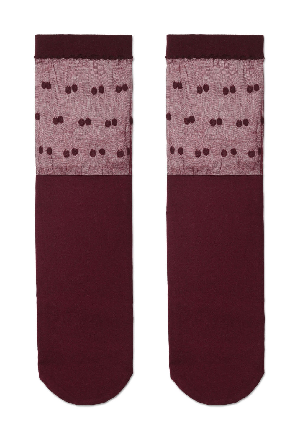 Sosete poliamida cu model buline, Conte Elegant Fantasy 19C-29CP, Bordo, 36-39