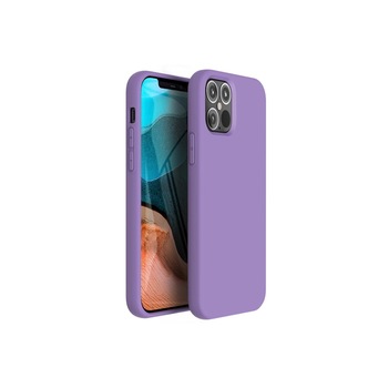 Husa protectie compatibila cu iPhone 12/12 Pro, ultra slim, silicon Mov, interior din microfibra, PlanetPhone Husa protectie compatibila cu iPhone 12/12 Pro, ultra slim, silicon Mov, interior din microfibra, PlanetPhone