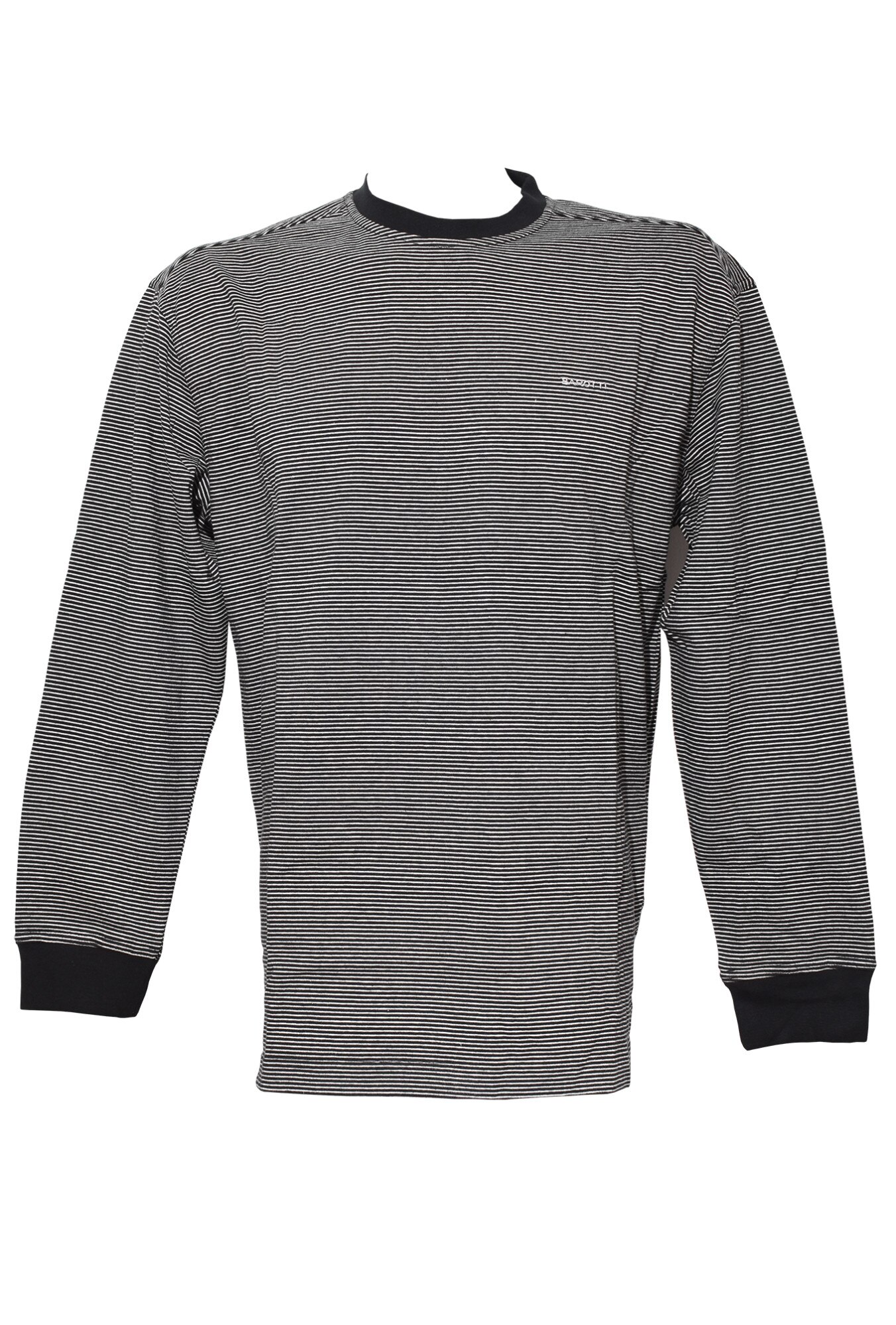 Bluza barbati, baza gatului, dungi, Barotti, Negru/Bej