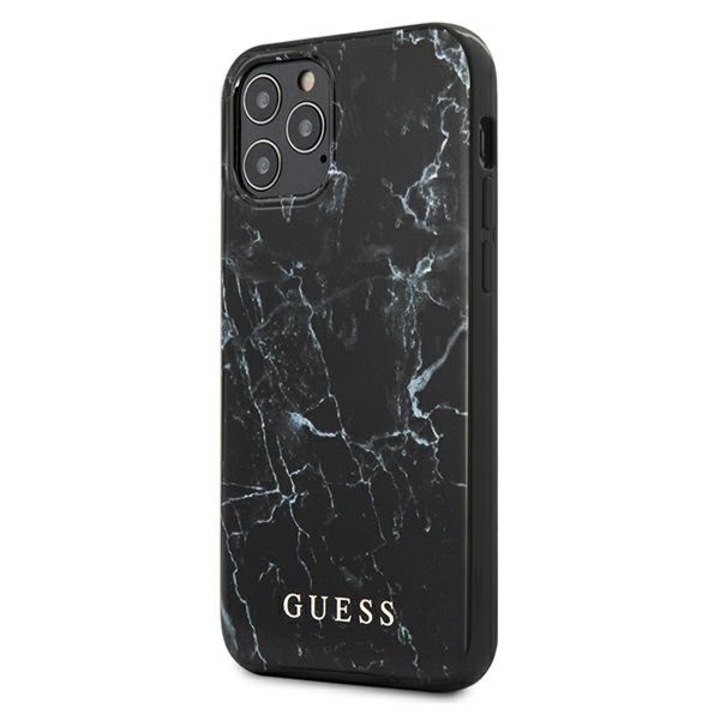 Husa iPhone 12 / 12 Pro Guess Marble Black