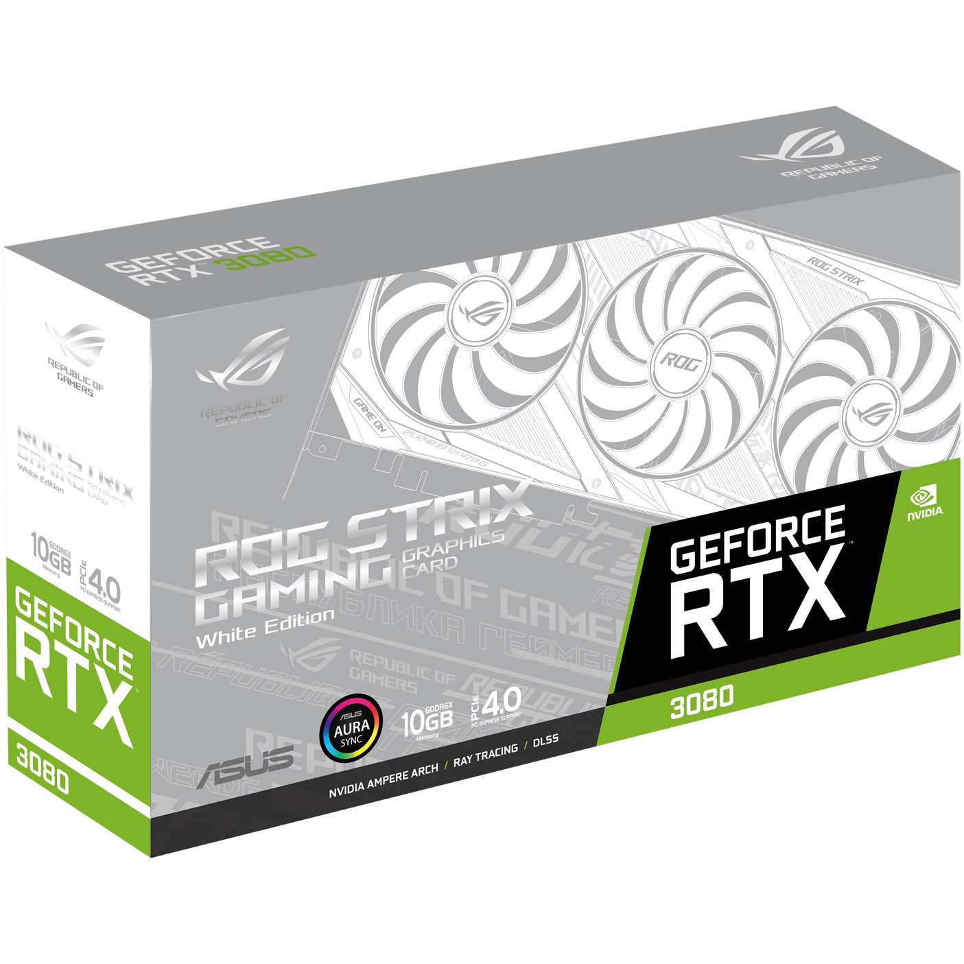 Placa video ASUS ROG Strix GeForce® RTX™ 3080 White Edition, 10GB