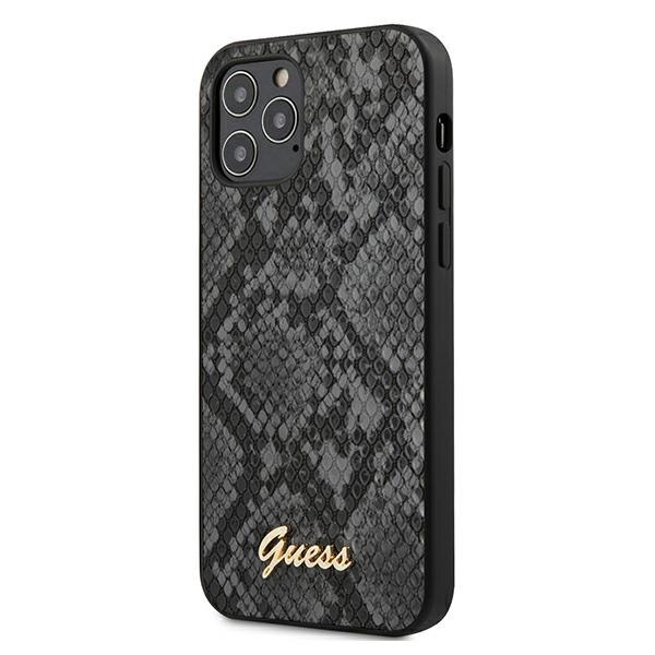 Husa iPhone 12 Pro Max Guess Script Python Collection Black