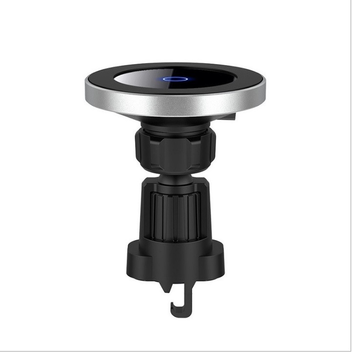 eLIVE N5 mágneses autós tartó, Apple Iphone 12 Magsafe dedikált, Vezeték nélküli töltés, Qualcomm 3.0 szivargyújtó adapterrel, Rácstartó, Gyorstöltés, Fekete