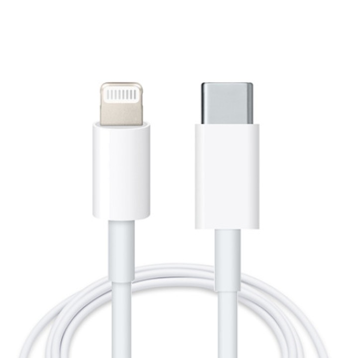 Cablu de date lightning - Type C compatibil cu Apple iPhone 11, 11Pro, 11 Pro Max, 12 Mini, 12, 12 Pro, 12 Pro Max, premium Quality, alb