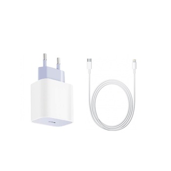 Incarcator Fast Charge, PlanetPhone compatibil cu Apple iPhone 12 mini / 12 Pro / 12 Pro Max /11 / 11 Pro / 11 Pro Max / XS Max / XS / XR / 7/ 8 / 8 Plus, si Cablu de date fast charge 1m Type-C - Lightning Incarcator Fast Charge, PlanetPhone compatibil cu Apple iPhone 12 mini / 12 Pro / 12 Pro Max /11 / 11 Pro / 11 Pro Max / XS Max / XS / XR / 7/ 8 / 8 Plus, si Cablu de date fast charge 1m Type-C - Lightning