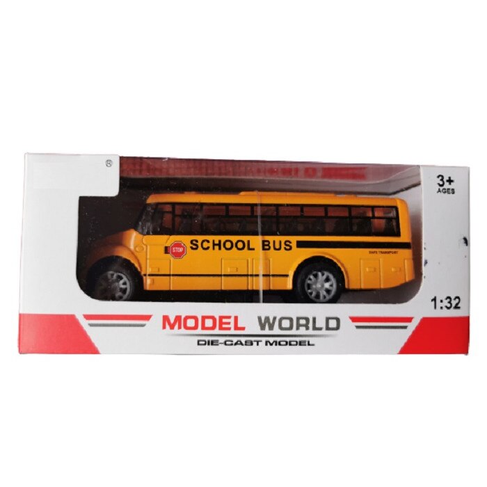 Masinuta de metal, autobuz scolar, scara 1:32