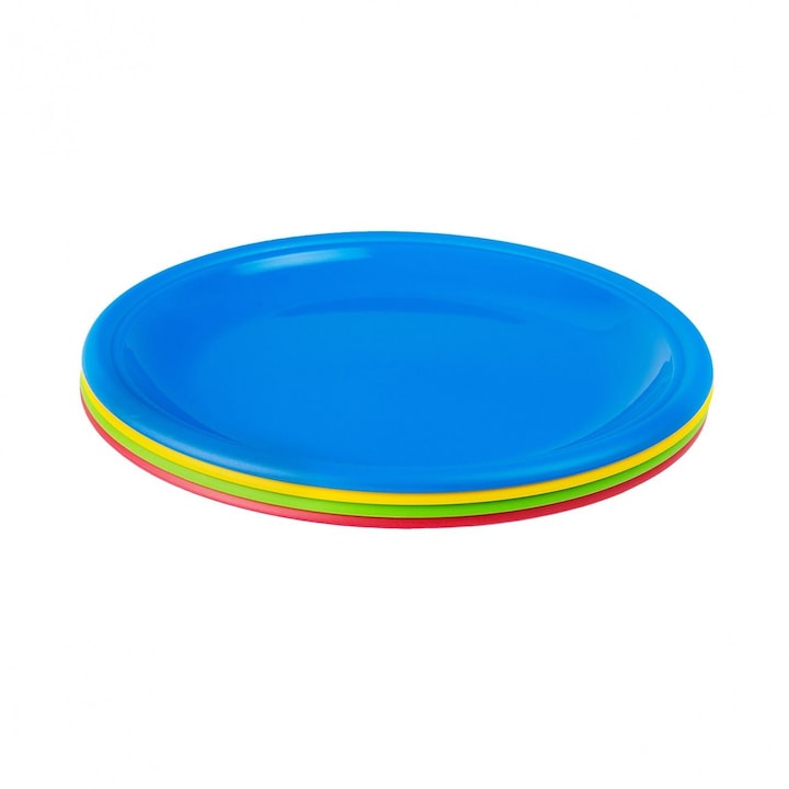 Covas műanyag tányér készlet, 4 db, 23 cm