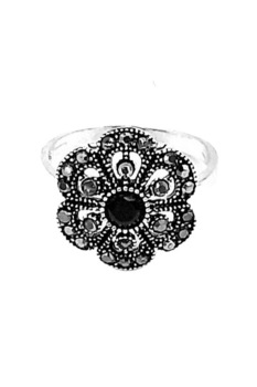 Inel Ag 925 Graziela piatra neagra marime 16 Inel Ag 925 Graziela piatra neagra marime 16