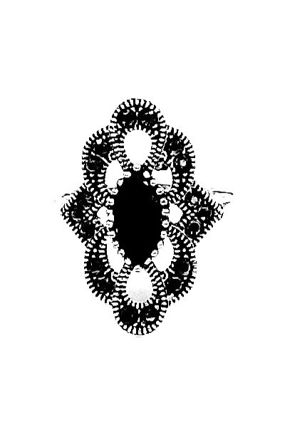 Inel Ag 925 Sabina piatra neagra marime 18