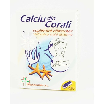 Parapharm Calciu din Corali 30 capsule Parapharm Calciu din Corali 30 capsule