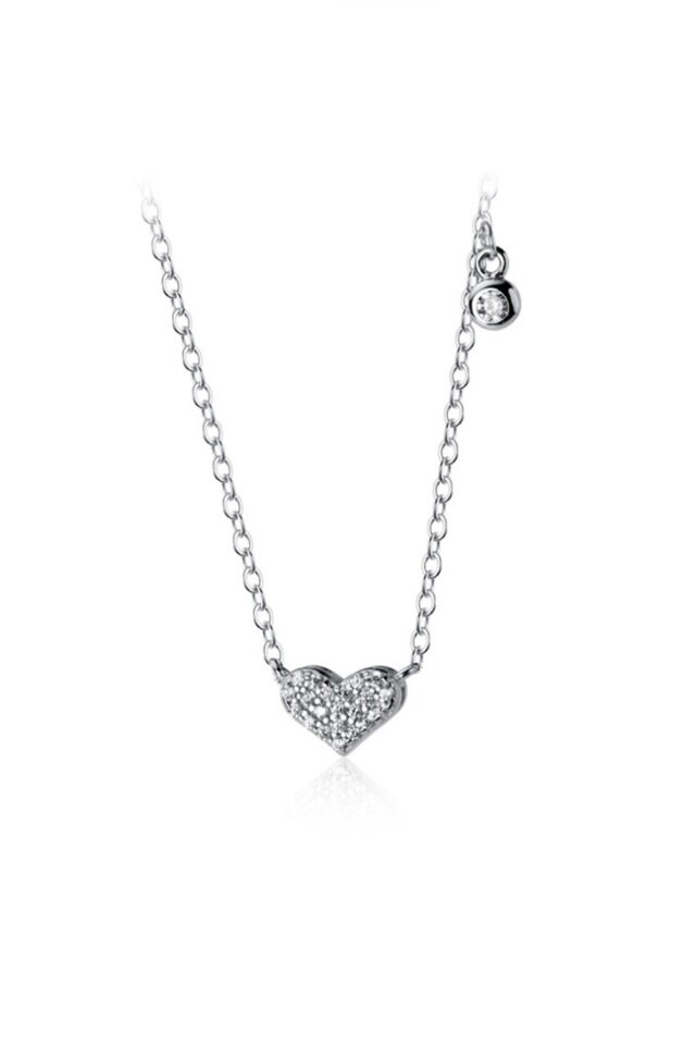 Lant din argint 925 Miracle Heart cu pandantiv in forma de inima, 40 cm, ideal cadou, aniversare, sarbatori