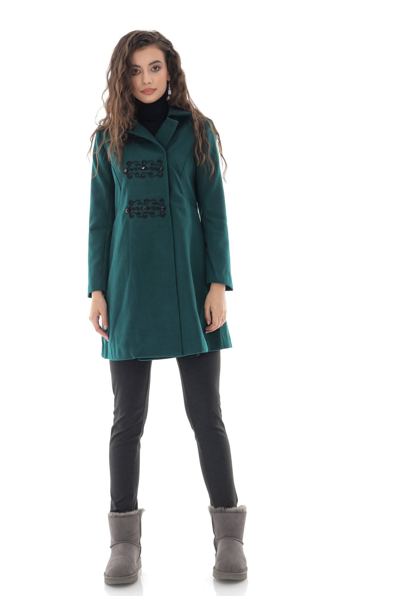 Pardesiu de dama, Roh, cu broderie - JR532