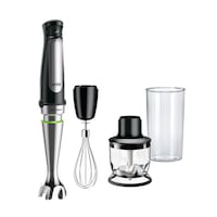 Mixer vertical Braun Multiquick MQ7025X, 1000W, 0.6l, viteza variabila, Argintiu/Negru