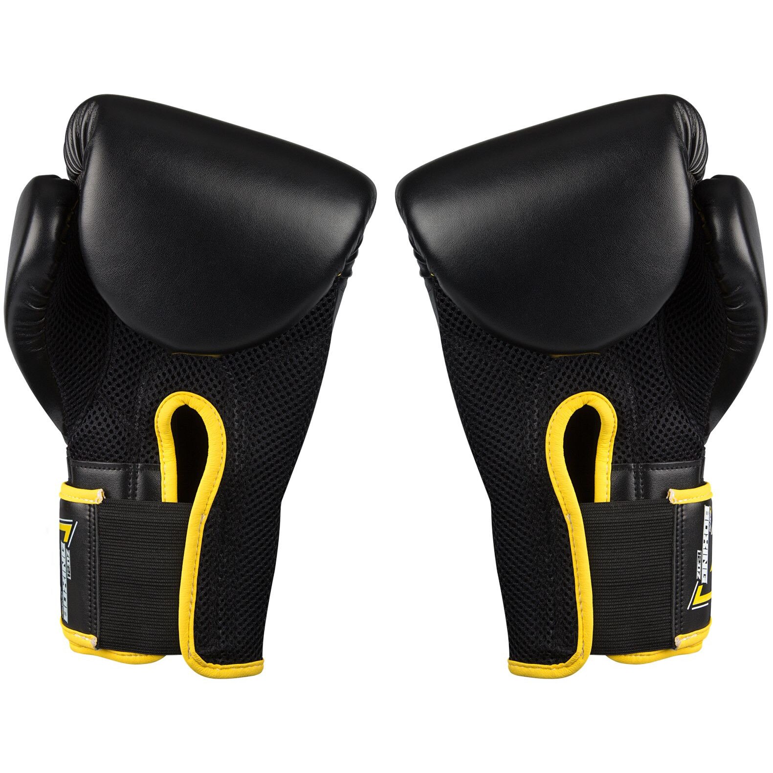 Manusi box PU, Avento Negru/galben, 12 OZ