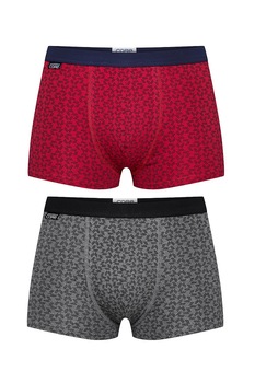 Set 2 perechi de boxeri pentru barbati, Henderson Oryx, Rosu/Gri Set 2 perechi de boxeri pentru barbati, Henderson Oryx, Rosu/Gri