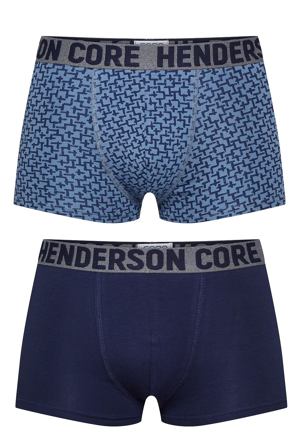 Set 2 perechi de boxeri pentru barbati, Henderson Odin 2, Bleumarin/Gri