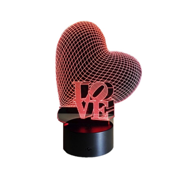 Lampa cu LED tip 3D LOVE