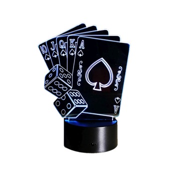 Lampa cu Led tip 3D Poker Lampa cu Led tip 3D Poker