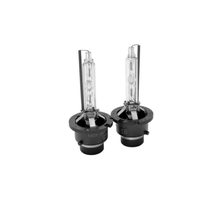 Set 2 Becuri Auto Xenon D2S, AutoREY® Premium, Bi-Xenon 35W 6000K 3200LM, Lumina Alba Rece Puternica Cu +60% Mai Multa Vizibilitate, Potrivite Pentru Faza Scurta Si Lunga, Sticla Cuart Anti-UV, Instalare Rapida Plug & Play, Durata Lunga De Viata