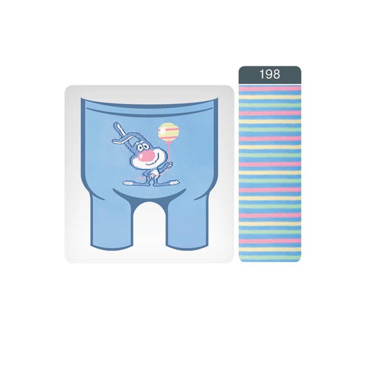 Ciorapi subtiri pentru copii din bumbac Tip-Top 198, Conte Elegant, Albastru, 62-74 CM