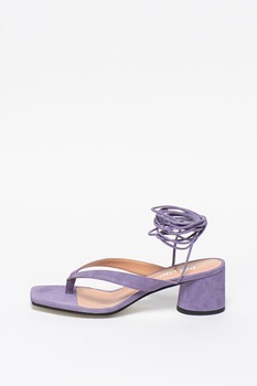 Pollini, Sandale de piele intoarsa cu barete infasurabile Pollini, Sandale de piele intoarsa cu barete infasurabile