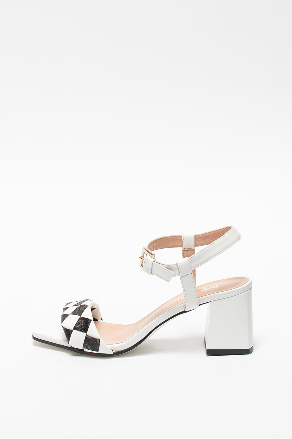 Pollini, Sandale de piele ecologica cu toc inalt