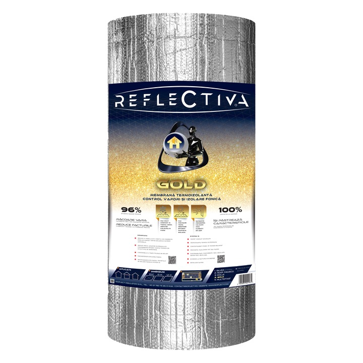 Membrana termoizolanta Isoflect Gold 12MP, 1.2MX10M
