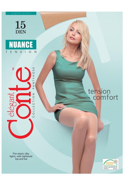 Ciorap subtire Nuance 15 Den, Conte Elegant, fin si elastic, Mocca, 3-M