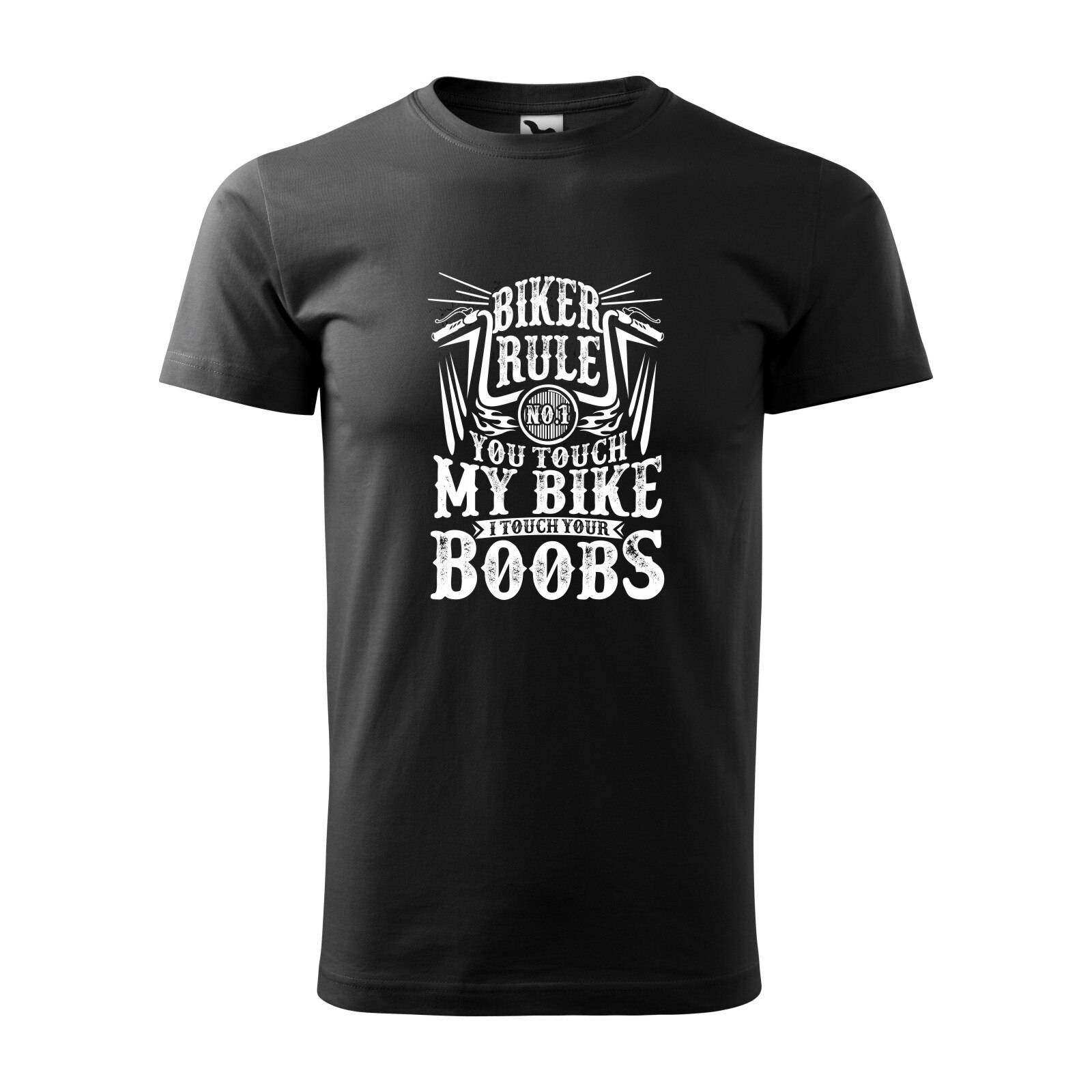 Tricou negru barbati pentru motociclisti, bikeri, Biker Rule, marime L