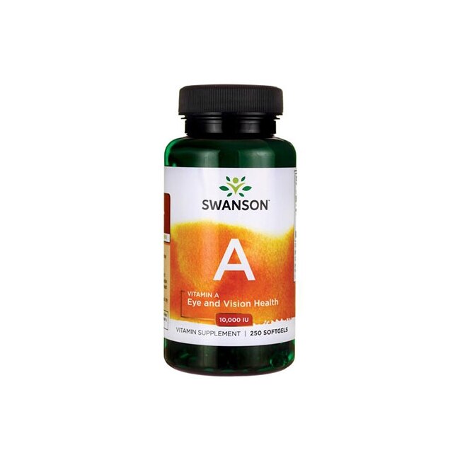 Supliment alimentar, Swanson, vitamin A 10000 Iu, 250 Capsule