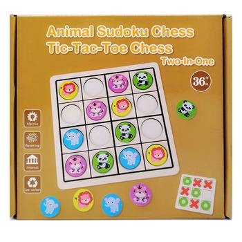 Puzzle lemn, Sudoku si Tic-tac-toe, 27 de piese Puzzle lemn, Sudoku si Tic-tac-toe, 27 de piese