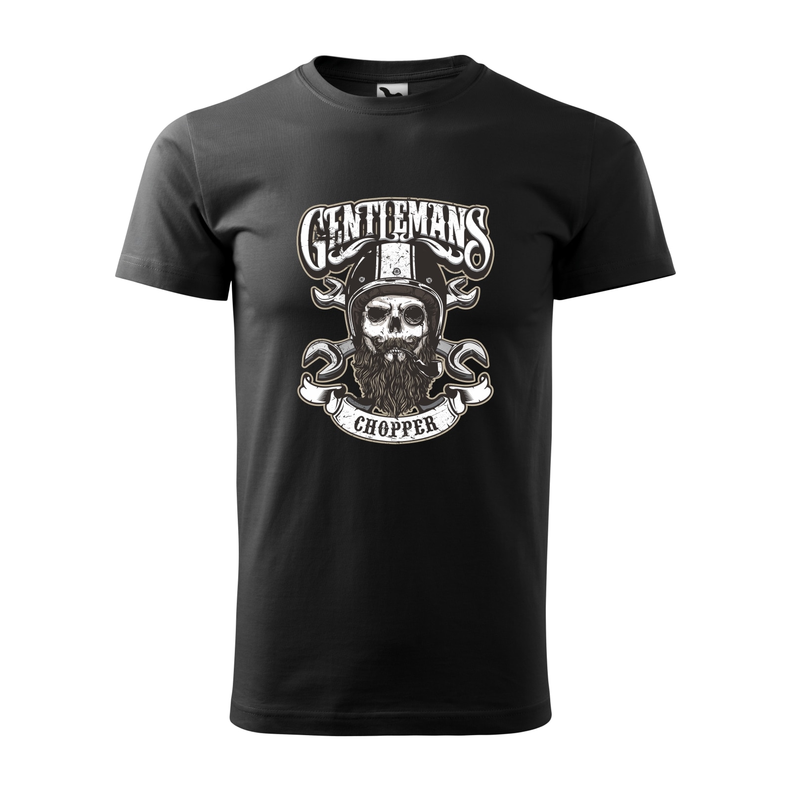 Tricou negru barbati pentru motociclisti, bikeri, Gentlemans Chopper, marime L