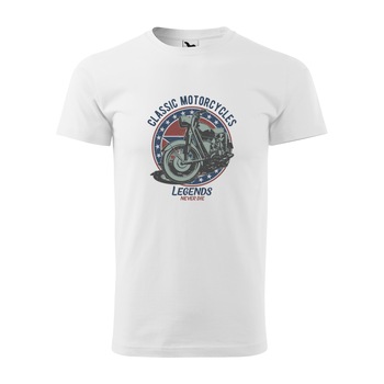Tricou alb barbati pentru motociclisti, bikeri, Classic Motorcycles, marime S Tricou alb barbati pentru motociclisti, bikeri, Classic Motorcycles, marime S