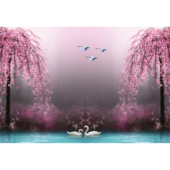 Fototapet autocolant PVC Iubire pe lac, 180x240 cm Fototapet autocolant PVC Iubire pe lac, 180x240 cm